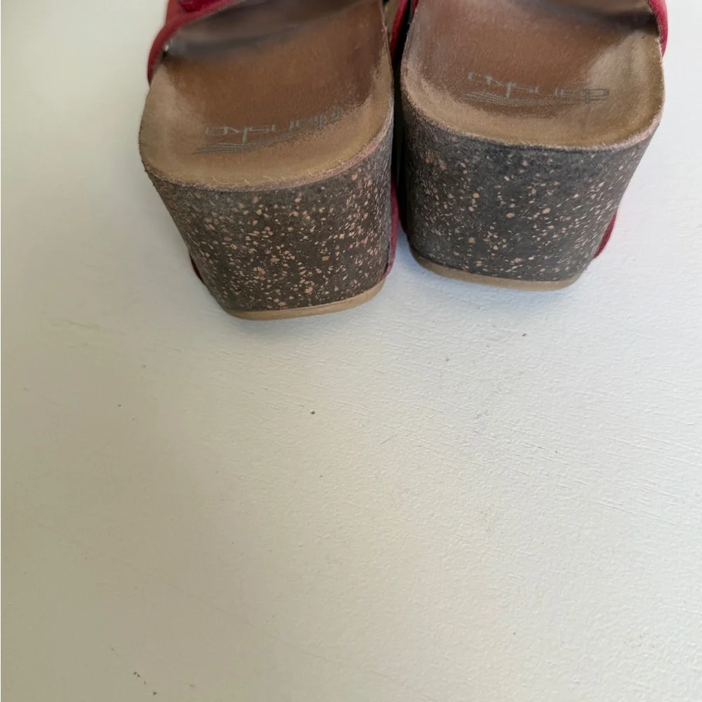 Dansko Elegant Red adjustable Buckle Sandals size 9-9.5